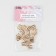 Strege hook, metal, 10 mm, 20 pcs, gold color