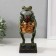 Polystone candlestick "Frog with crown" 14.5x12.5x26 cm
