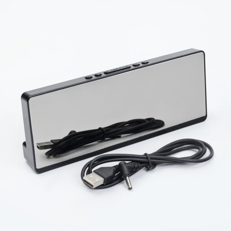 Electronic table hours, with an alarm clock, thermometer, 2 aaa, yellow numbers, 17.5 x 6.8 cm-4