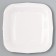 A plate disposable paper square "white", square, 16.5x16.5 cm