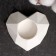 Summary "Polygonal Heart" 8x8x2 cm, white