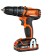 Drill-shuruvumvets Patriot Br201US-H, 20 V, Lion, 2x2 Ah, 30 Nm, shock