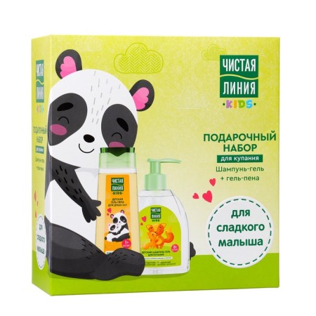 Gift set for bathing Clean line: shampoo-gel, 520 ml + gel Pen, 250 ml-3