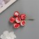 Decor for creativity "peonies" white-red (1 set = 1 bouquet) in the bouquet 6 pcs 2.5x10.5 cm
