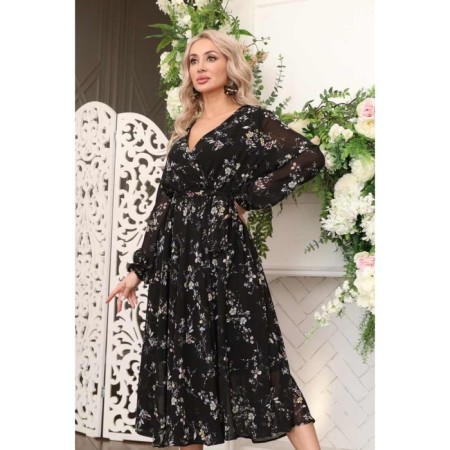 Female dress, size 46, black color-14