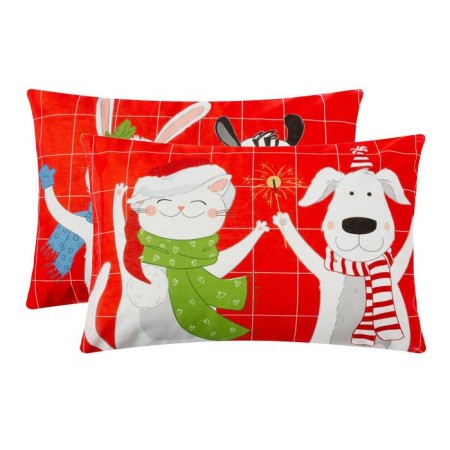 New Year. Winter Story pillowcase set of 50x70 cm - 2 pcs, 100% cotton, calico