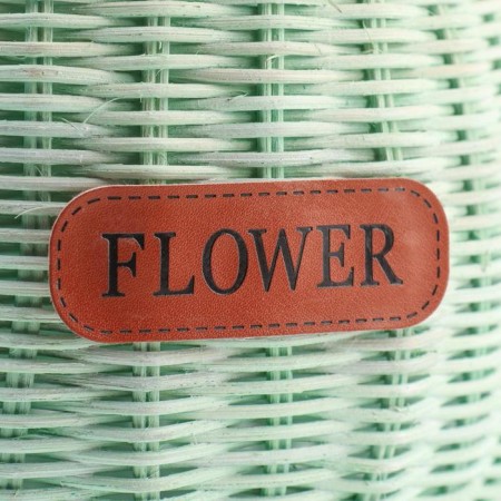 Wicker basket (rattan), 15.5x15.5 cm, 1 pc., Light green-6