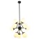 Suspended chandelier Ring 11xe27 40w, size 60x60x75-11 cm, black color