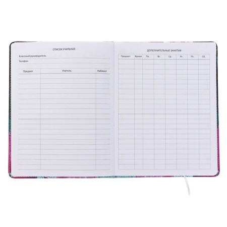 Universal diary for grade 1-11 Open Your Eyes, solid cover, artificial leather, foam rubber, liesse, 80 g/m2-3