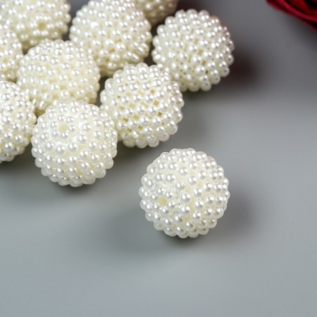 Beads for creativity plastic "Barashka pearl ball" set 10 pcs 1.9x1.9x1.9 cm-1