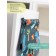 Pockets in the kindergarten "Dinosaurs", 83x24 cm, for a children's cabinet, blue