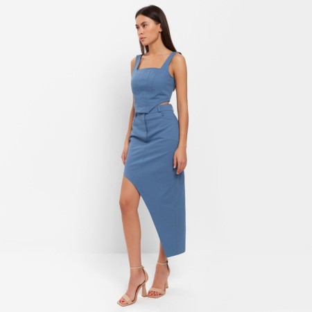 Top female denim Mist: Denim R.42, Blue-1