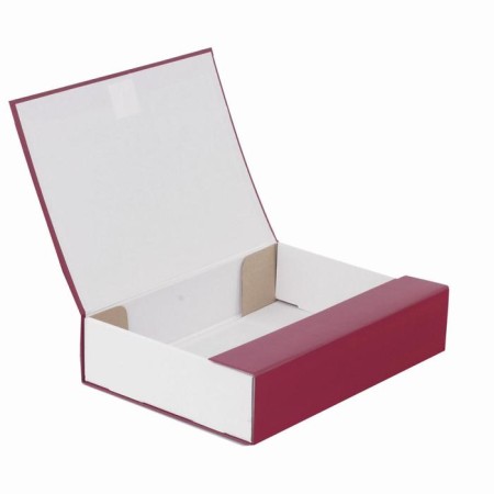 Archive box with A4 Calligrata ties, 80 mm, boumvinyl, up to 700 sheets, burgundy-1