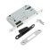 The latch is mortise magnetic, under the Lockland ZLK6CP cylinder, chromium color