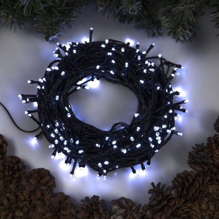 Garland “thread” 20 m, IP20, dark thread, 200 LED, white glow, 8 modes, 220 V, markdown