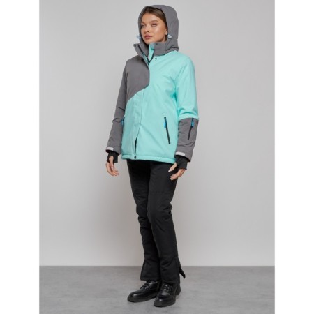 Ski jacket women's winter, size 58, turquoise color-20