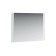 York mirror, 802 × 20 × 602 mm, white / white gloss color