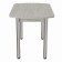 Jazz table, 700x1100/1500chn770, oak craft white/chrome