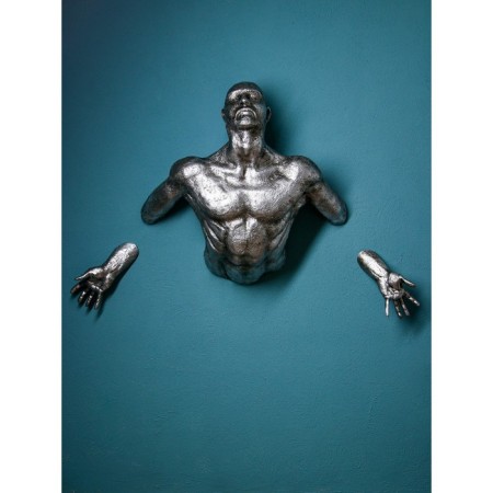 Figure "Phantom", polystone, 85 cm, silver color-2