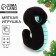 Soft toy "Snake", black-turquoise, for the New Year