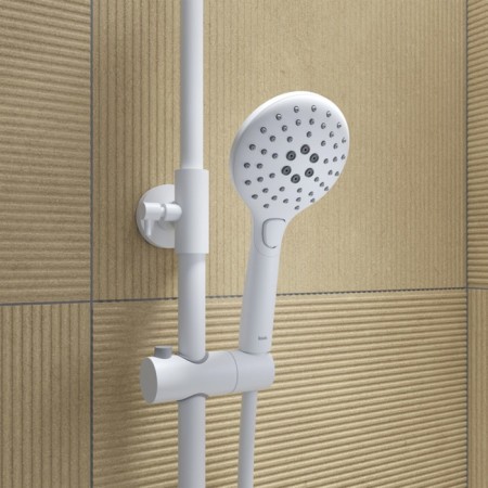 Shower system IDDIS RAY RAYWT3FI06, tropical shower, shower, brass, white-4