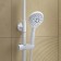 Shower system IDDIS RAY RAYWT3FI06, tropical shower, shower, brass, white