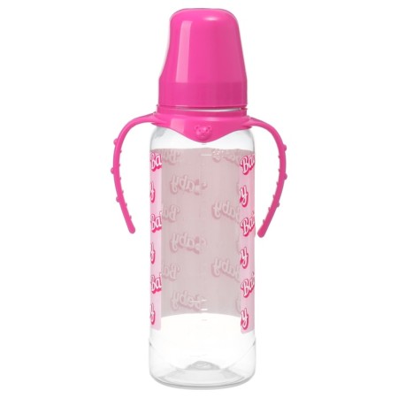 Baby feeding bottle, classic throat, 0 months, 250 ml., Cylinder, with handles-2