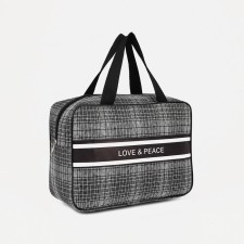 Cosmetic bag with lightning, black color