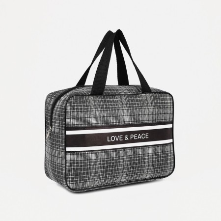 Cosmetic bag with lightning, black color
