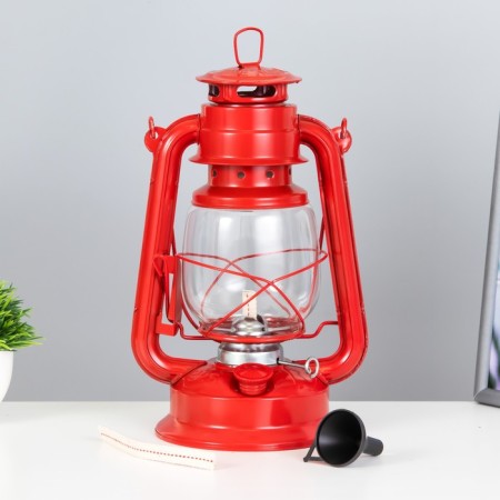 Kerosene lamp decorative red 14x18x27.5 cm Risalux-2