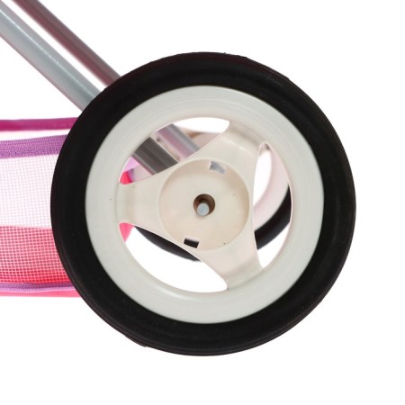 Puppet stroller No. 11, pink color with lilac-4