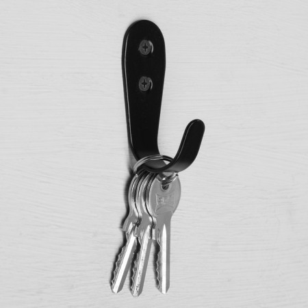 Hook furniture tundra TKO016, one -rod, black, 10 pcs TMP-1