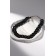The necklace "chain" diagonal, black color, 45cm