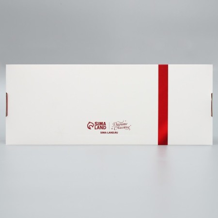 Box for confectionery products with a “happy New Year” window, 26 x 10 x 8 cm, New Year-5