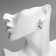 Earrings with rhinestones Xuping rectangle confidence, white color in silver