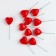 A figure for crafts and decor on the wire "Heart", a set of 10 pcs., Size 1 pc. - 4 × 2.5 × 10 cm