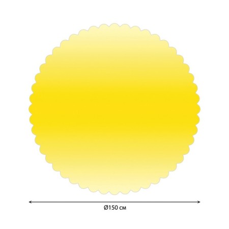 The tablecloth “Yellow overflow”, round, Saten, d = 150 cm-1