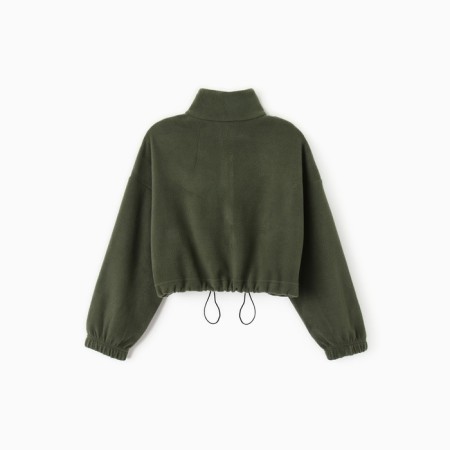 Толстовка для девочки MINAKU: Fleece Soft, цвет зелёный, рост 146 см-8