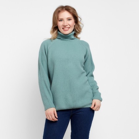 Jumper female minku: casual collection olive color, size 50