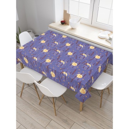 The tablecloth on the table "Cunning Moon and Month", rectangular, Saten, size 120x145 cm