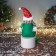 Soft toy "Snowman in a radiant suit and scarf" 49x19 cm, red-green