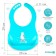 Blory for feeding "Bear" plastic with pocket, turquoise color