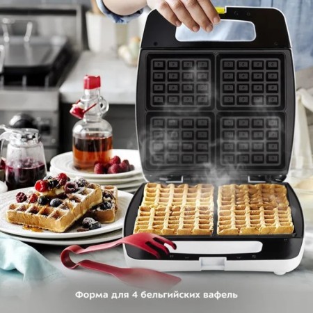 Electric Wafer Kitfort KT-1670, 1400 W, Vienna Waffles, White-3