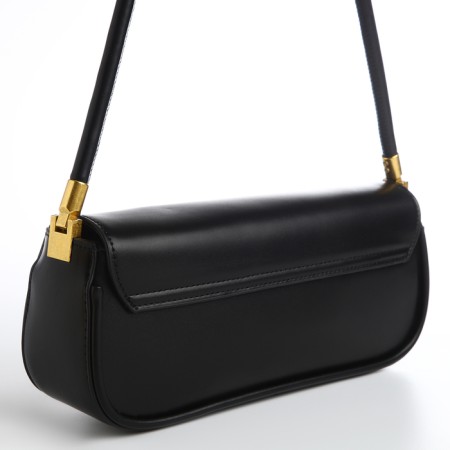 Female bag, baguette, on a magnet, black color-1