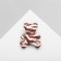 Brooch "Bear" zebra, color brown-white