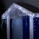 Garland "fringe" 4 × 0.6 m, IP44, white thread, 180 LED, white glow, white flicker, 220 V
