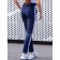 Women's pants is ISEE, size 44, blue, red color