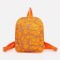 Baby backpack on lightning, external pocket, orange color