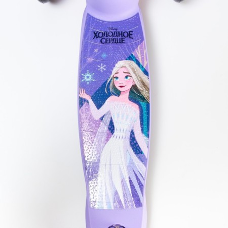 Scooter Children's folding cold heart, Pu 120/80 mm wheels, ABEC 7, purple color-5