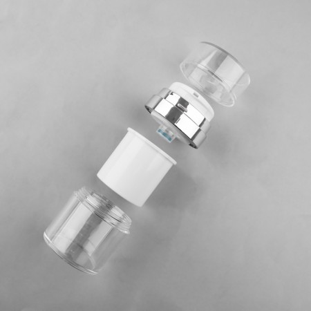 A bottle of storage with a dispenser of 30ml D5.4*5.4*7.6 cm Bel/silver dump-3
